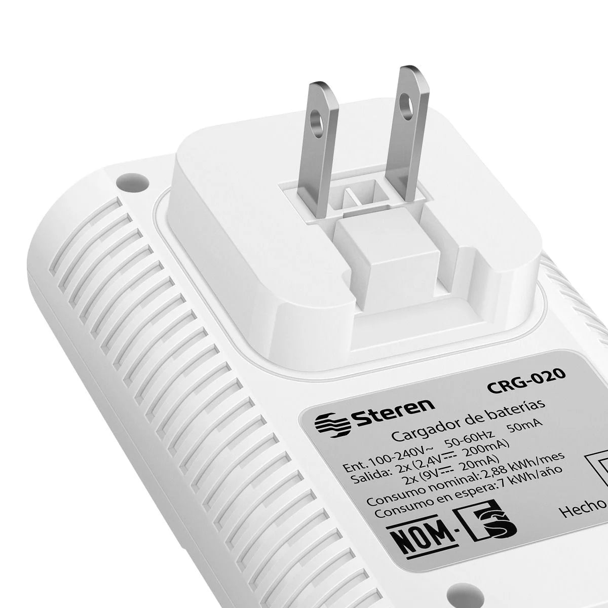 Cargador de pilas "AA, AAA y 9V". Incluye 4 pilas AA