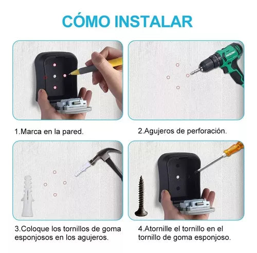 Caja De Almacenamiento De Llaves Empotrable En Pared Negro/gris en PUERTO ESCONDIDO