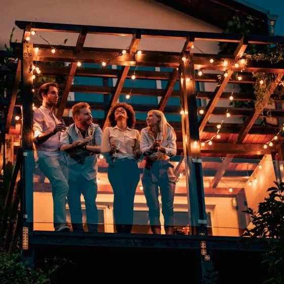 Serie LED de jardín de 12 focos para exterior