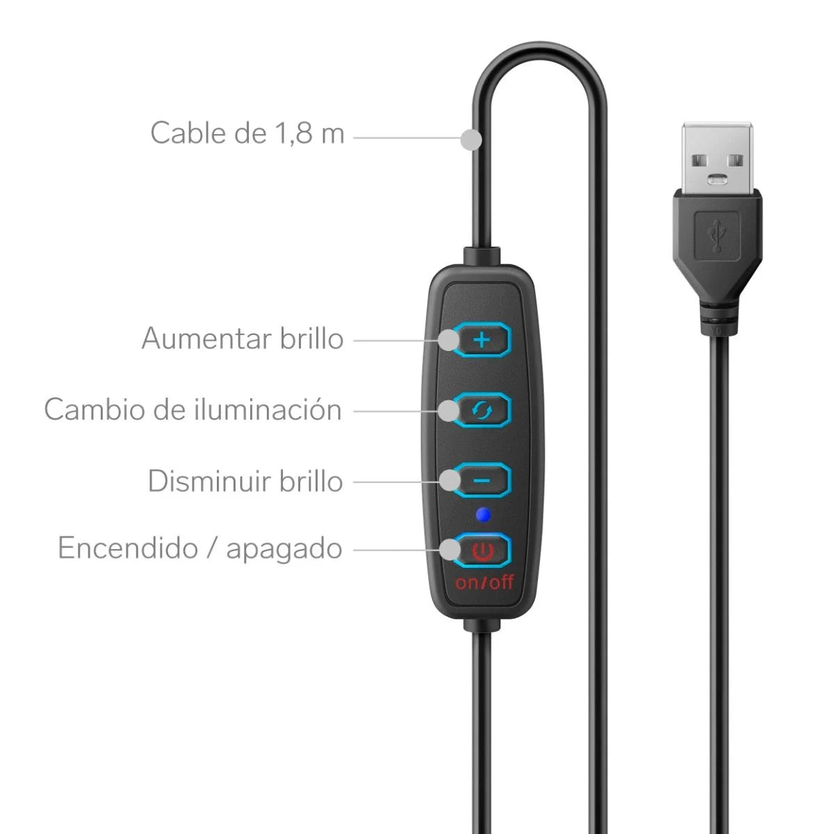 Aro de luz LED para selfie