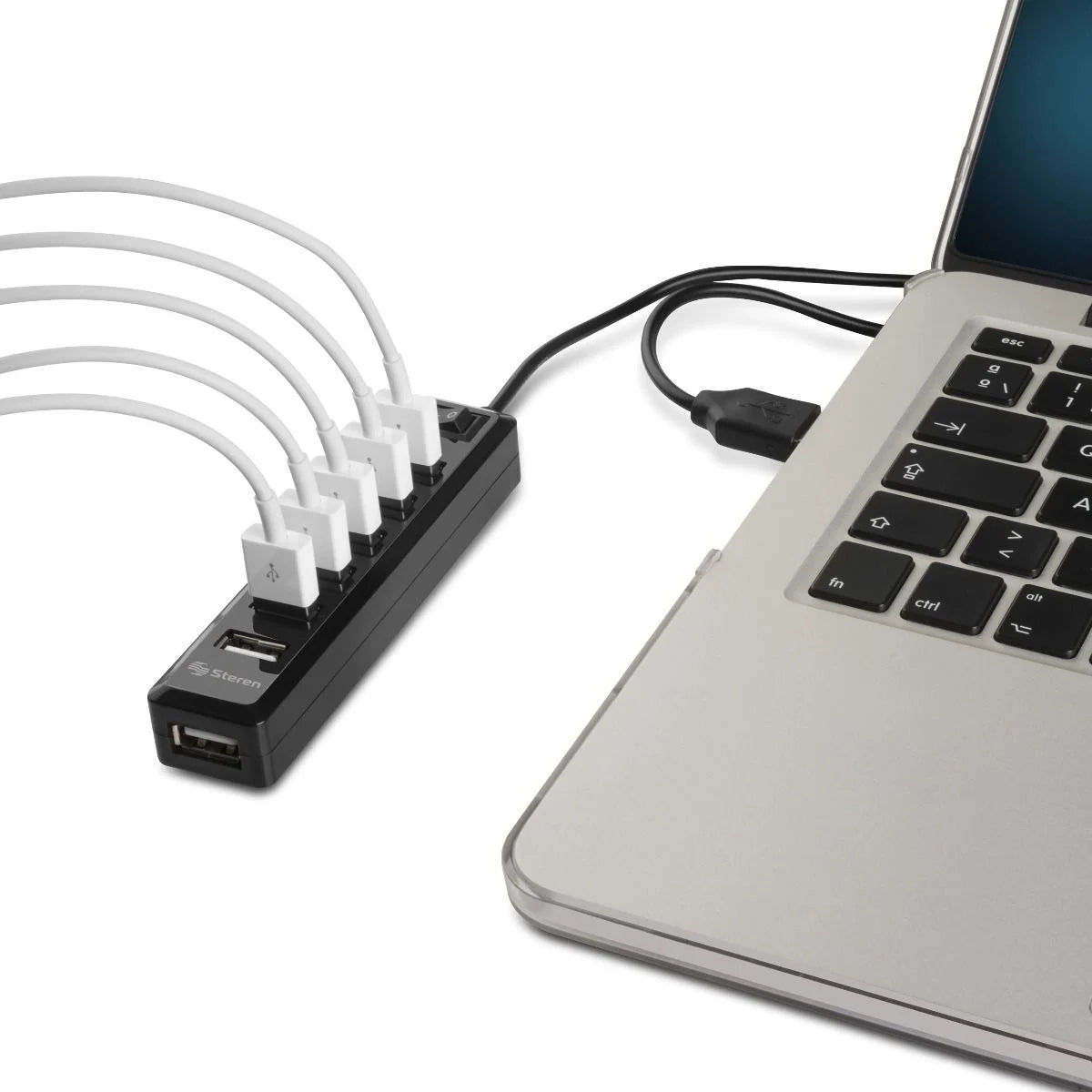 HUB USB de 7 puertos con eliminador de 2 A
