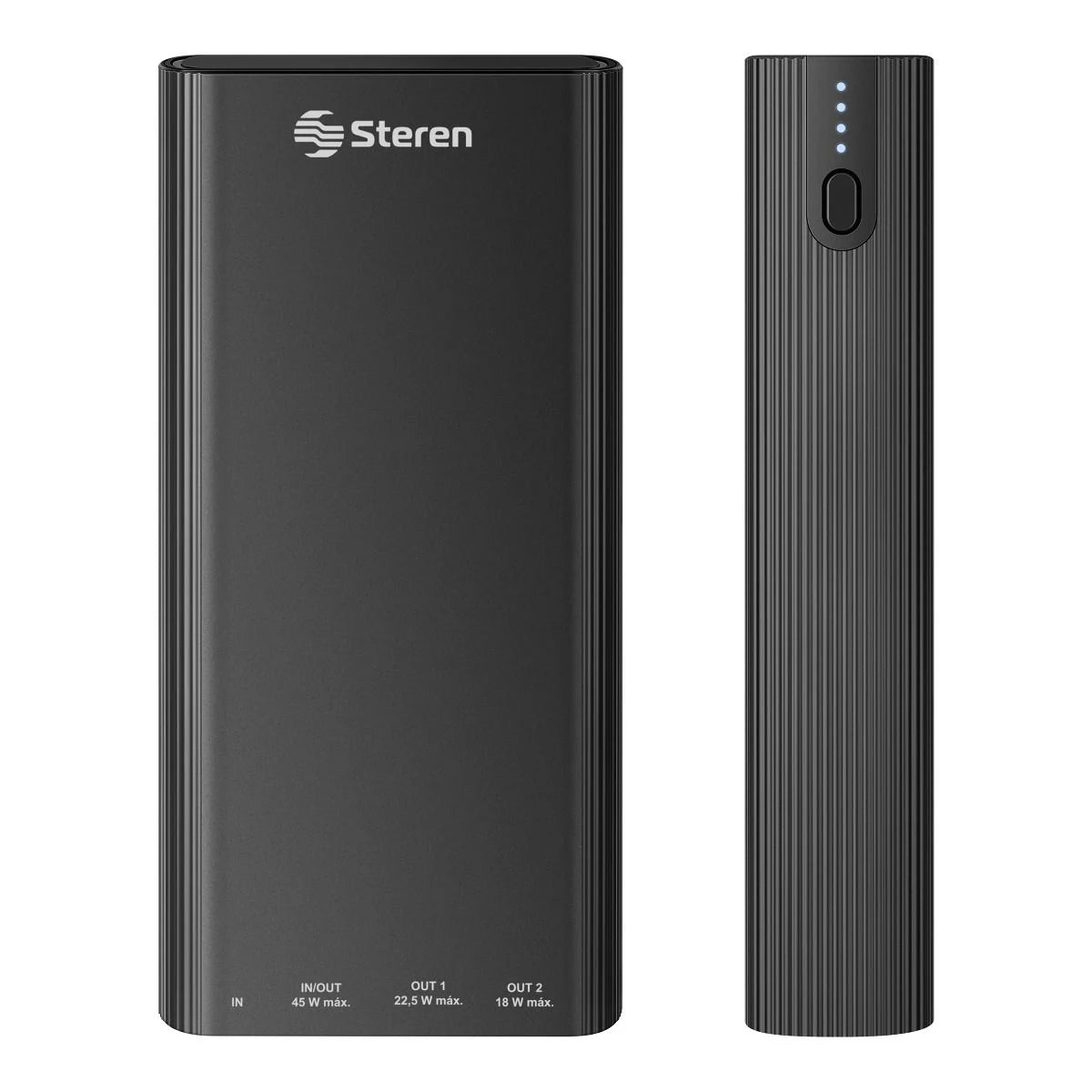 Power Bank de 18,000 mAh PD 45 W / QC 22,5 W con 1 salida USB C y 2 salidas USB