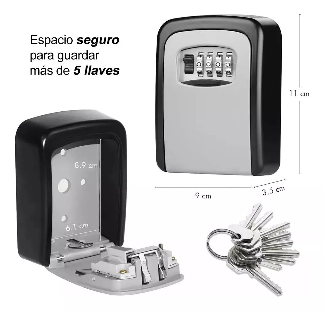 Caja De Almacenamiento De Llaves Empotrable En Pared Negro/gris en PUERTO ESCONDIDO