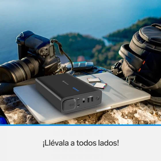 Estación de poder portátil de 24,000 mAh con inversor de corriente de 80 W (110 Vca)