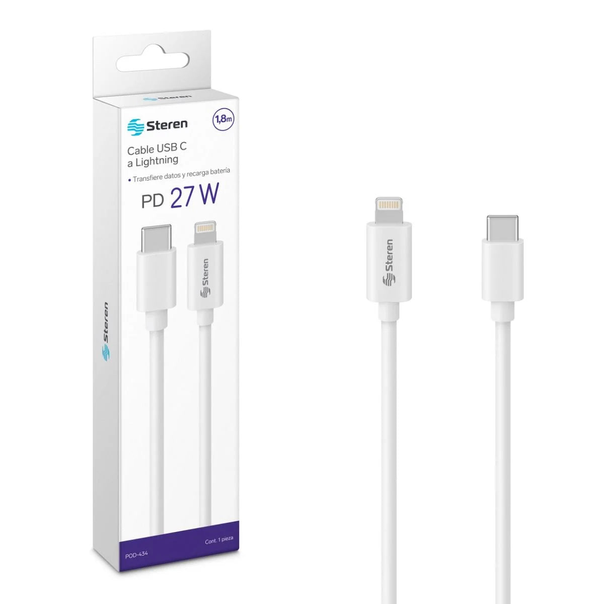 Cable USB C a Lightning de 1,8 m