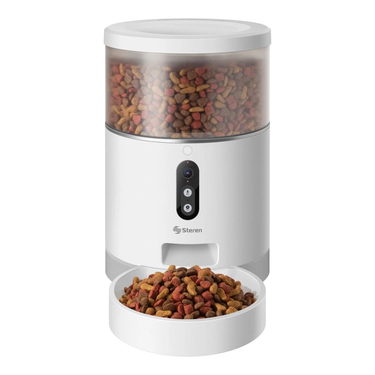 Dispensador Wi-Fi de alimento para mascotas con cámara UHD 2K y grabador de voz