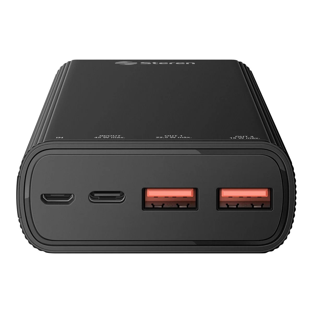 Power Bank de 18,000 mAh PD 45 W / QC 22,5 W con 1 salida USB C y 2 salidas USB